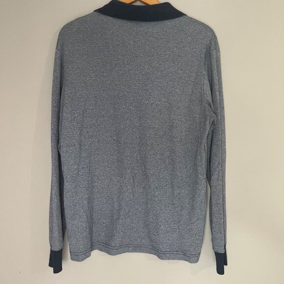 Lands End Mens Long Sleeve Polo Shirt Size Medium Supima Cotton - Picture 2 of 3